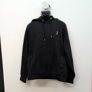 Tottenham Hotspur Spurs Mens Essential Black Hoodie Size XL Black